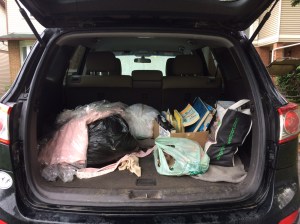 This was the first load to drop off at the local donation centre. 