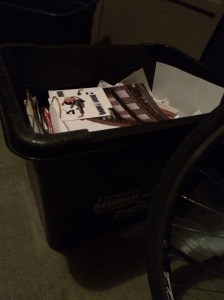 Rule of thumb for tidying up papers? Discard. All of them. 